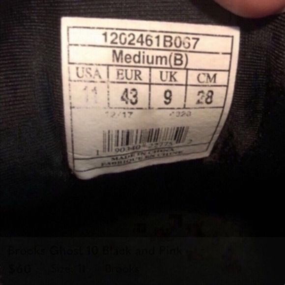 Brooks Ghost 10 Black and Pink - Picture 14 of 16